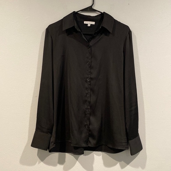 Maison d'Amelie Paris Black Button-Down Blouse - Size Small - Picture 1 of 6